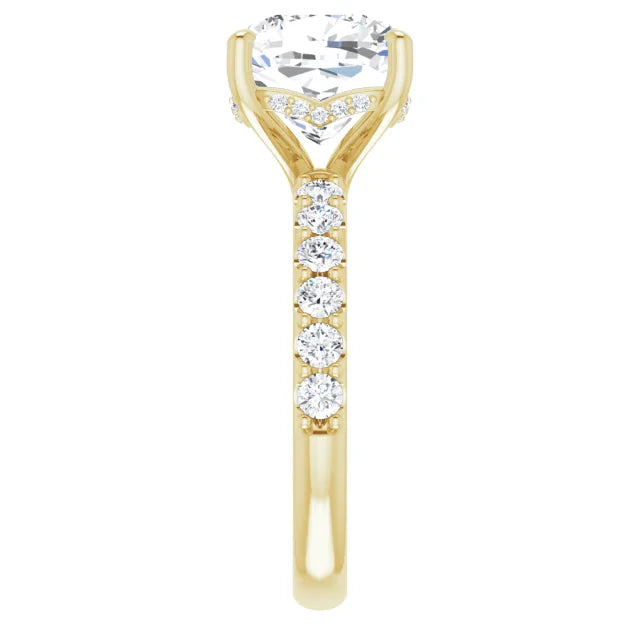 yellow gold cushion