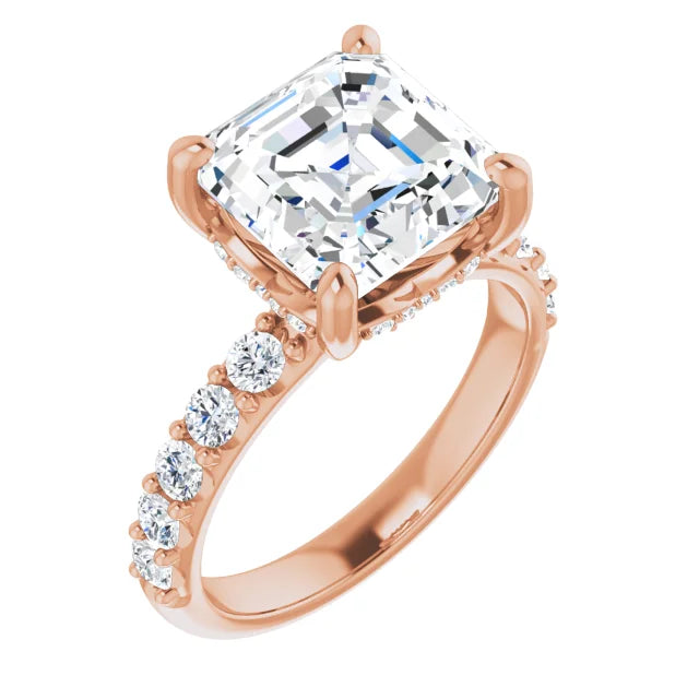 rose gold asscher