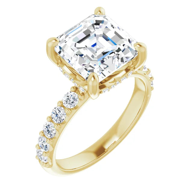 yellow gold asscher