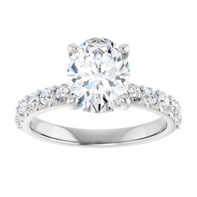 white gold oval