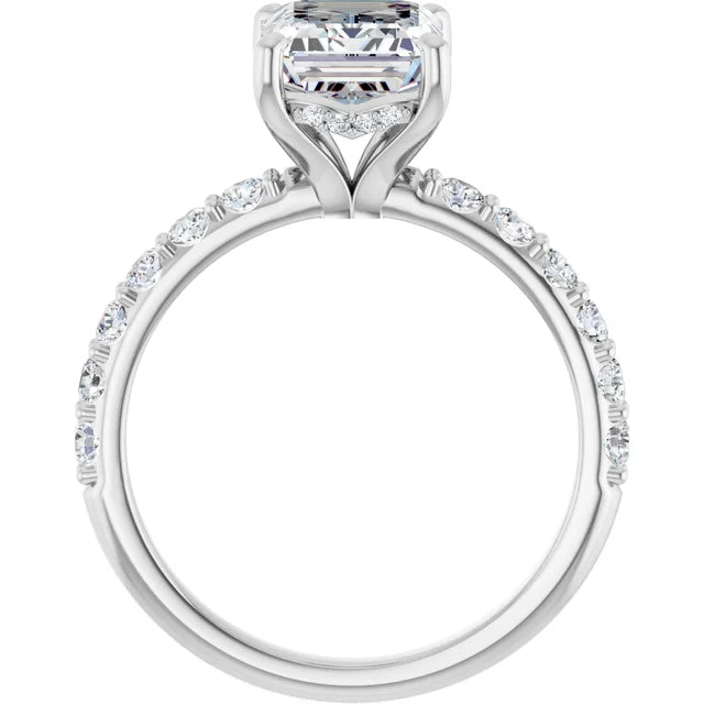 white gold emerald