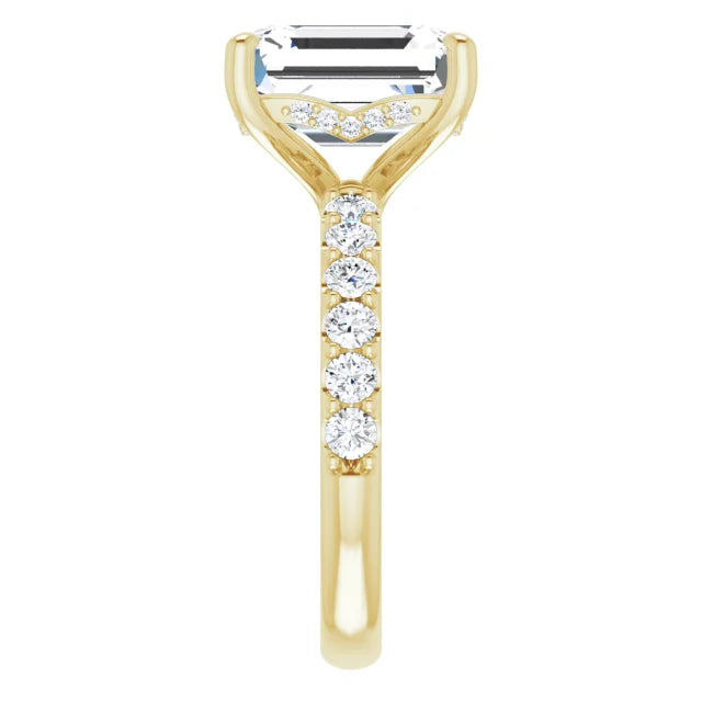 yellow gold emerald