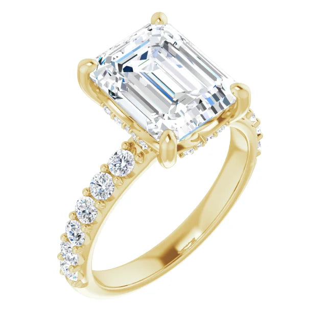 yellow gold emerald
