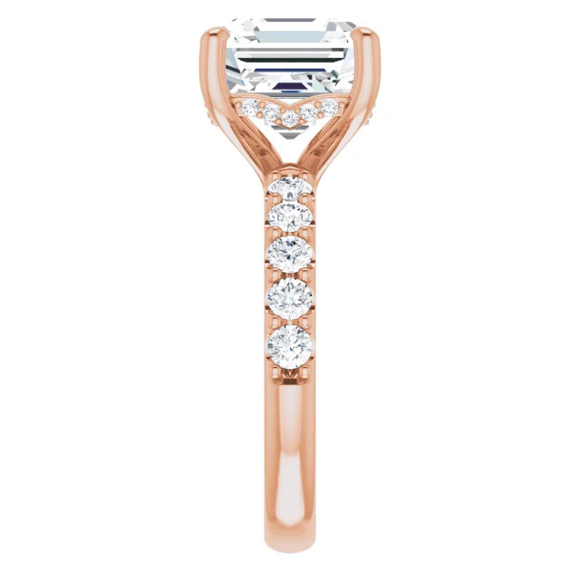 rose gold asscher
