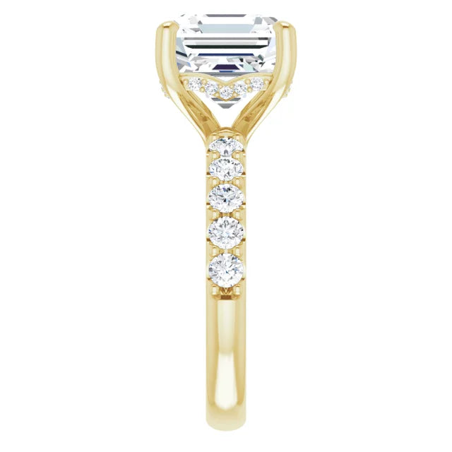 yellow gold asscher
