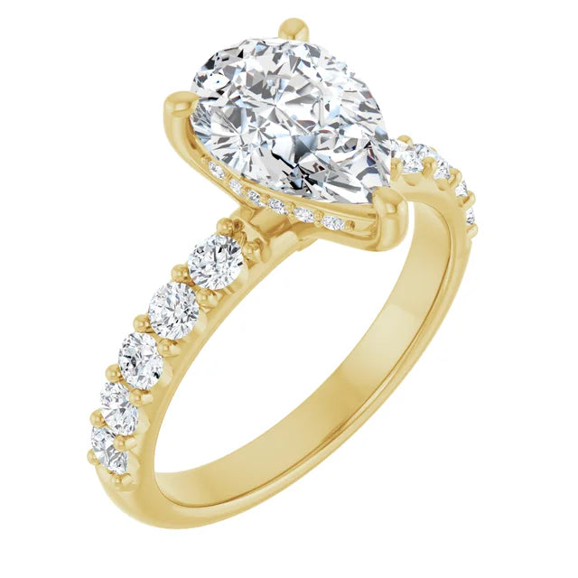 yellow gold pear