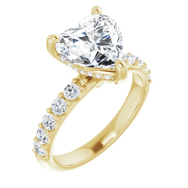yellow gold heart