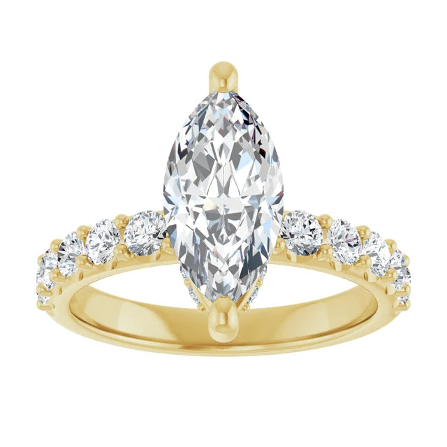 yellow gold marquise