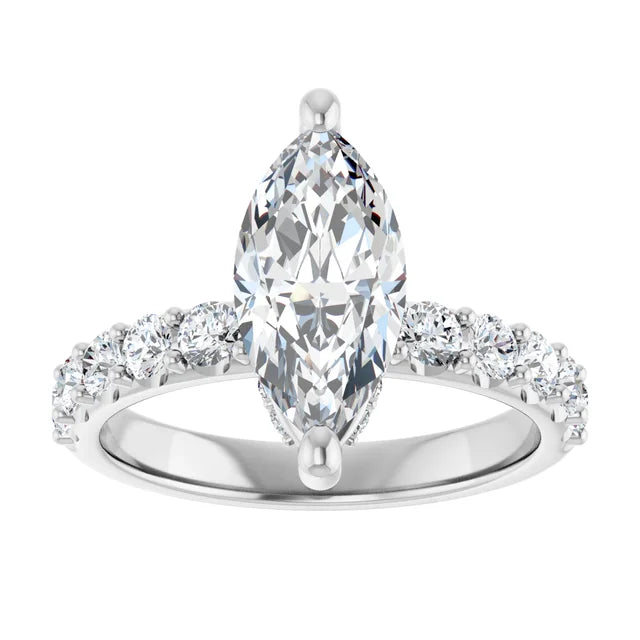 white gold marquise