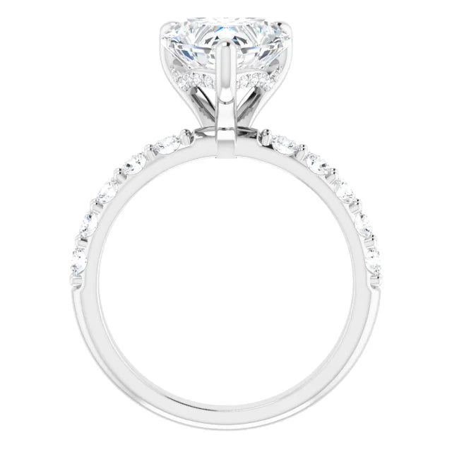 white gold heart