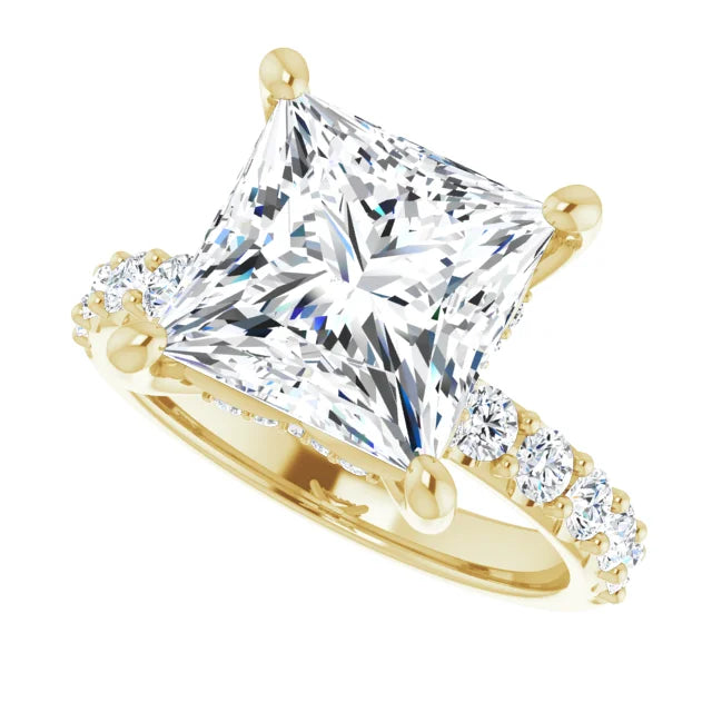Dzi With 1.0 Carat Princess Shape Natural Diamond (Certificate No: 700529074)