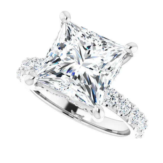 Dzi With 5.02 Carat Princess Shape Lab Diamond (Certificate No: 776679810)