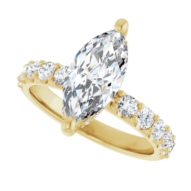 yellow gold marquise