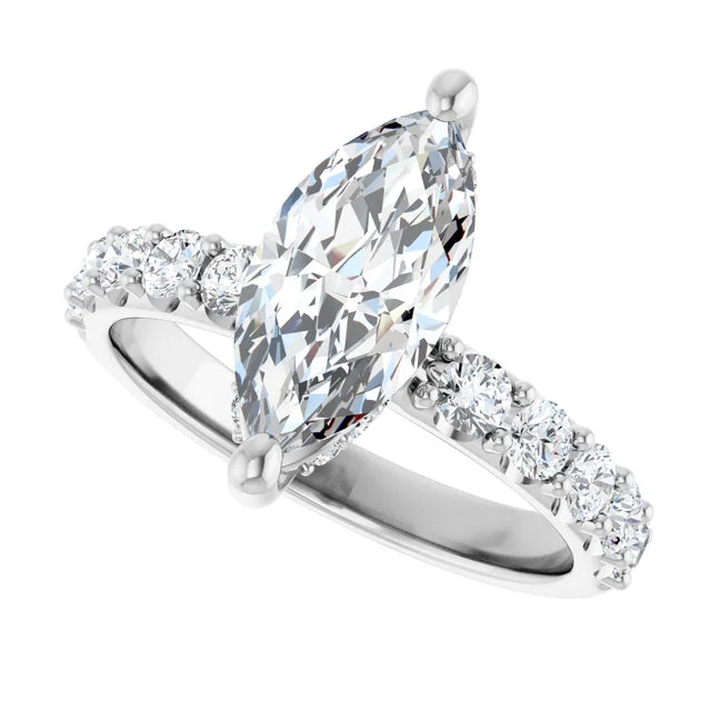 Dzi With 4.07 Carat Marquise Shape Lab Diamond (Certificate No: 794678207)