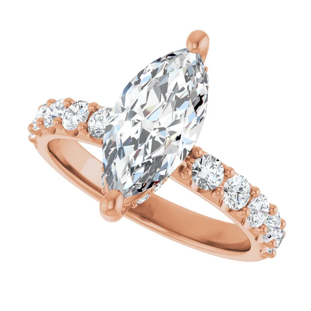 rose gold marquise