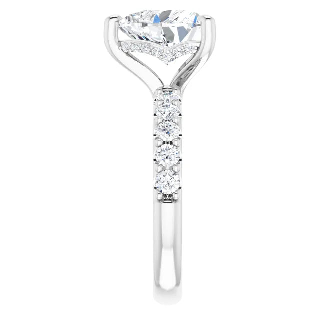 white gold heart