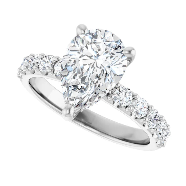 Dzi With 5.96 Carat Pear Shape Lab Diamond (Certificate No: 786618576)