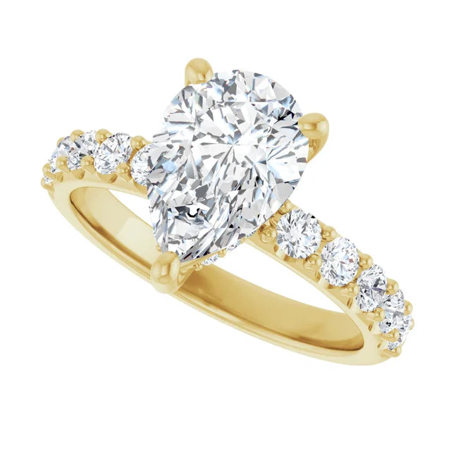 Dzi With 1.03 Carat Pear Shape Lab Diamond (Certificate No: 500165816)