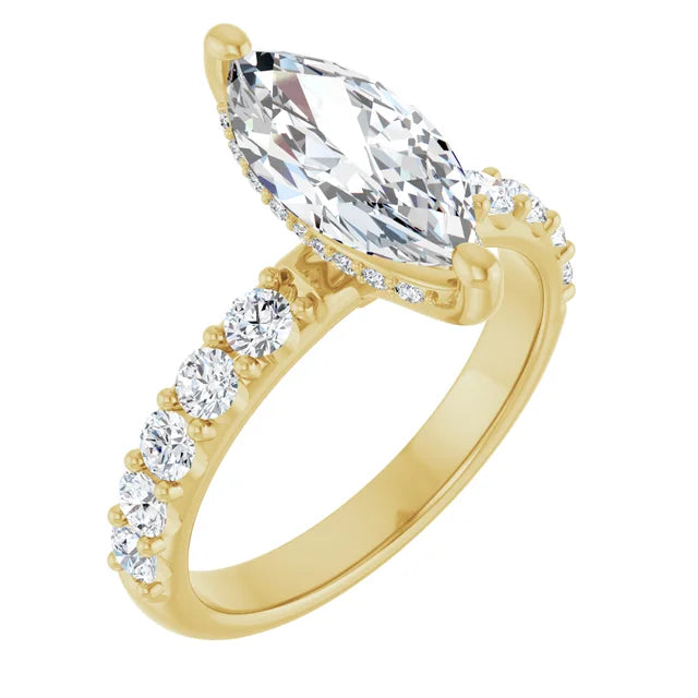 yellow gold marquise