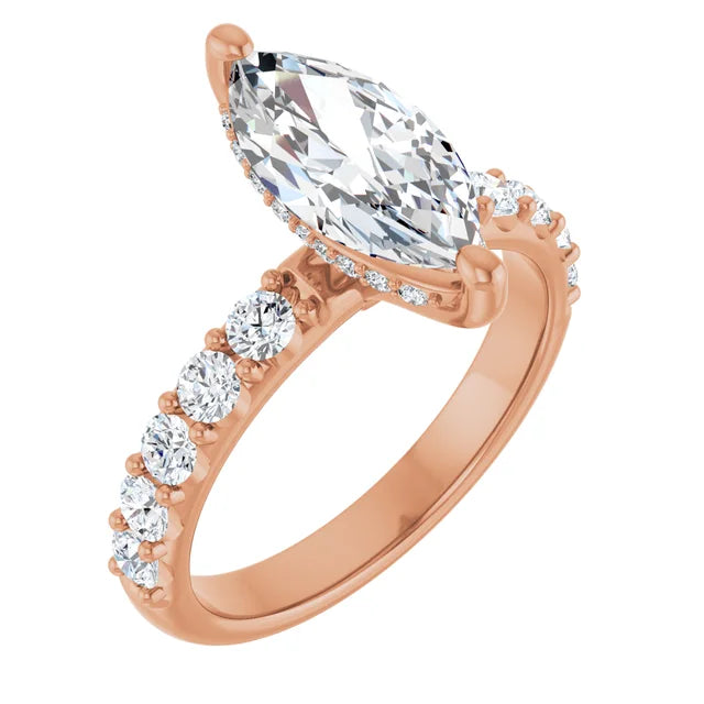 rose gold marquise