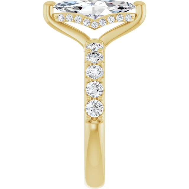 yellow gold marquise