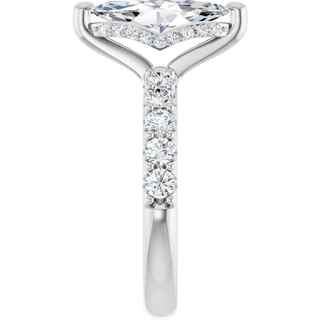 white gold marquise