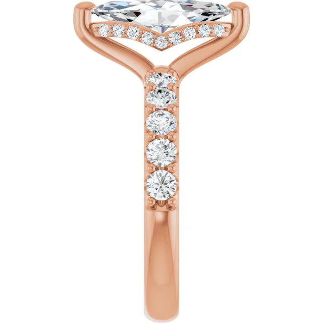 rose gold marquise