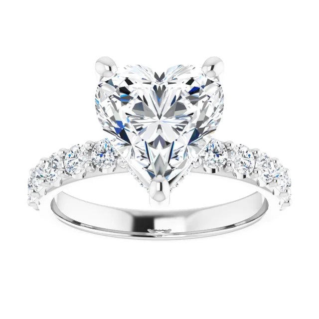 white gold heart