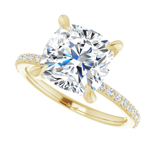 Akoma With 1.0 Carat Cushion Shape Natural Diamond