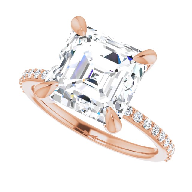 rose gold asscher