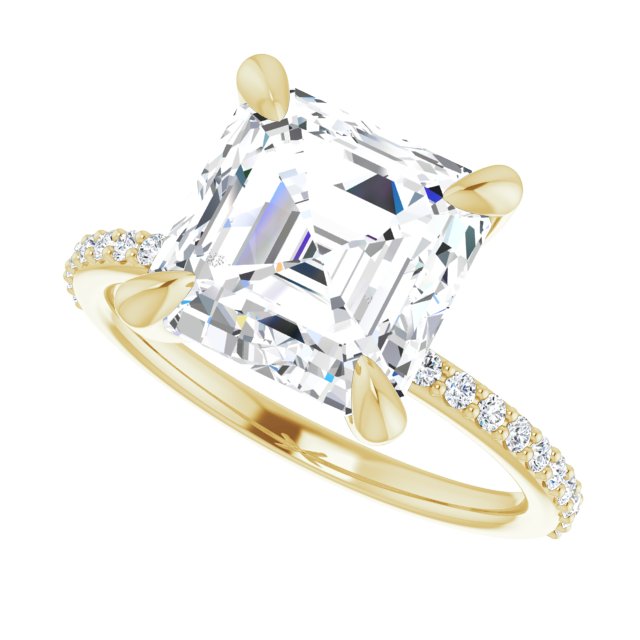 yellow gold asscher