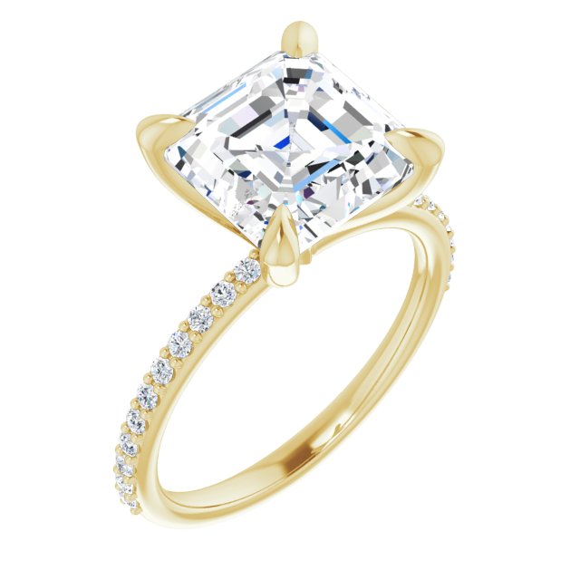 yellow gold asscher