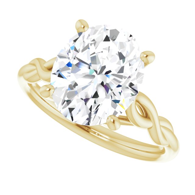 Pelo With 1.0 Carat Oval Shape Natural Diamond