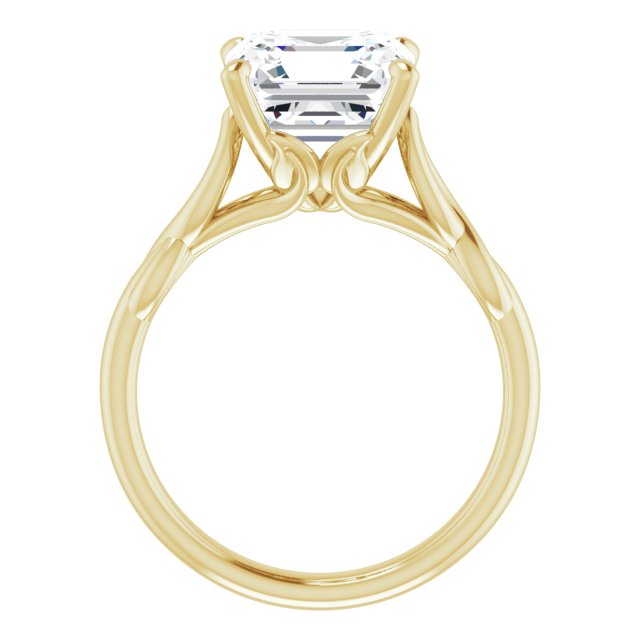 yellow gold asscher