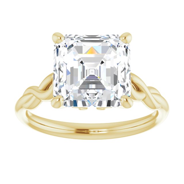 yellow gold asscher