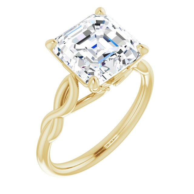 yellow gold asscher