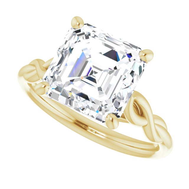 yellow gold asscher