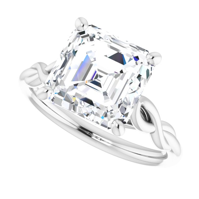 white gold asscher