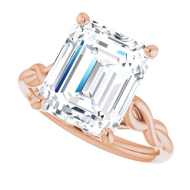 Pelo With 1.0 Carat Emerald Shape Natural Diamond