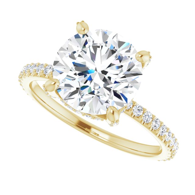 Okan With 1.0 Carat Round Shape Natural Diamond (Certificate No: 723525152)