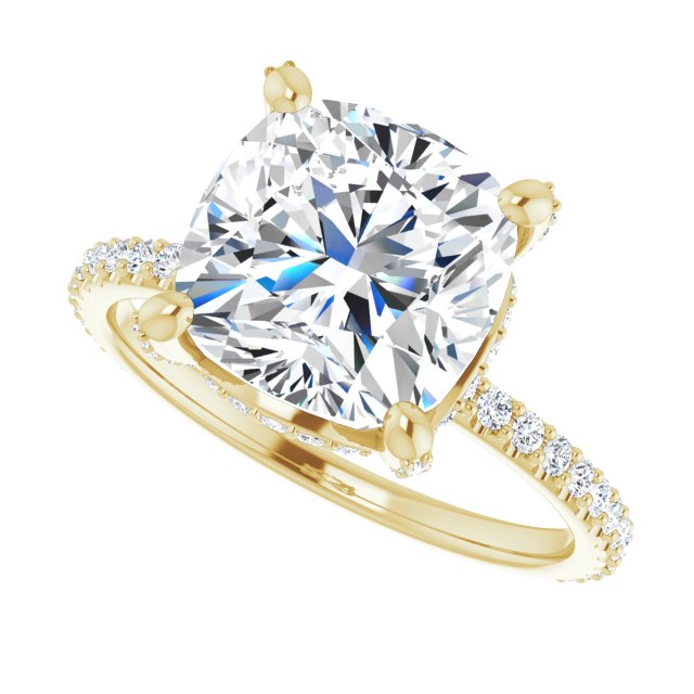 Okan With 1.31 Carat Cushion Shape Natural Diamond