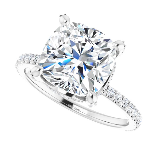 Okan With 1.0 Carat Cushion Shape Natural Diamond