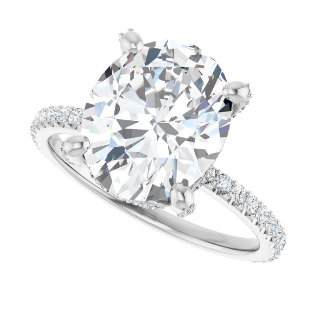Okan With 1.0 Carat Oval Shape Natural Diamond (Certificate No: 641404240)