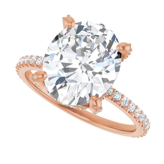 Okan With 1.0 Carat Oval Shape Natural Diamond (Certificate No: 7446979924)