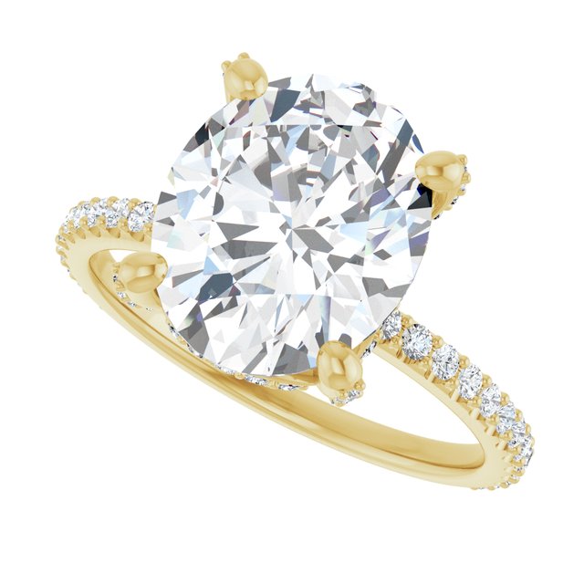 Okan With 1.01 Carat Oval Shape Lab Diamond