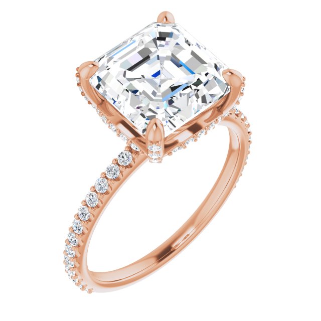 rose gold asscher