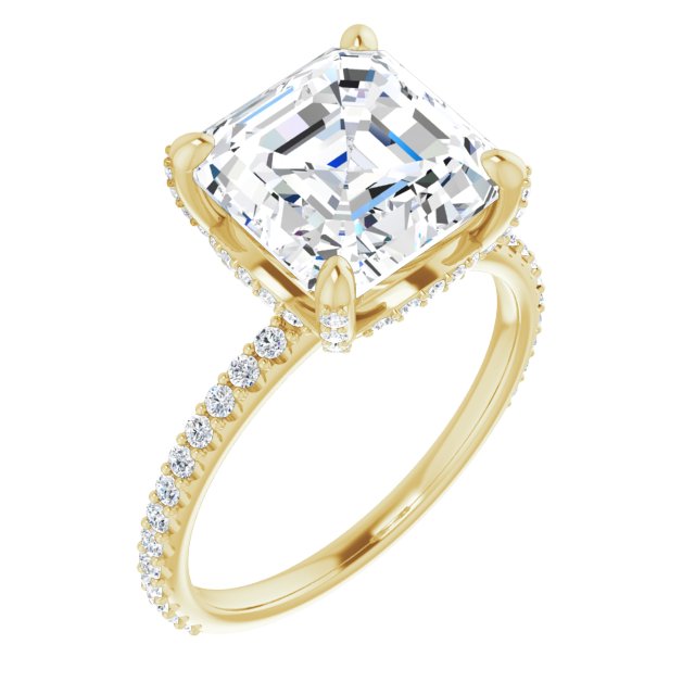 yellow gold asscher