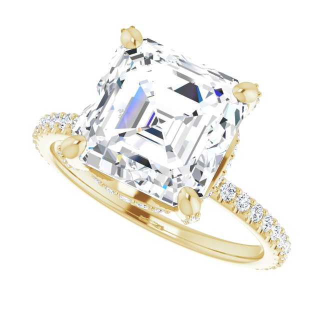 Okan With 3.02 Carat Asscher Shape Lab Diamond