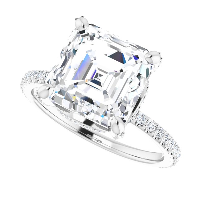 white gold asscher