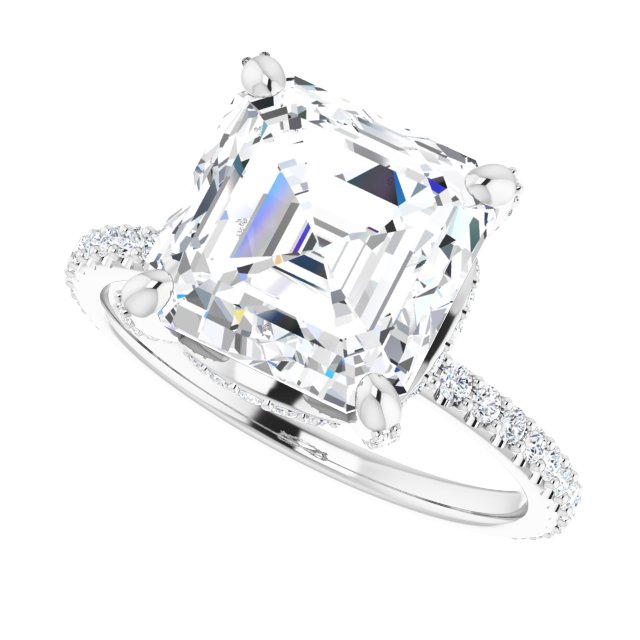 Okan With 3.02 Carat Asscher Shape Lab Diamond